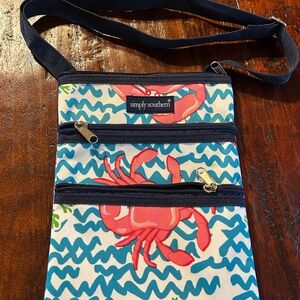 Simply Southern Navy and Red Crab Crossbody Bag